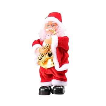 ハーモニカを吹くサンタの人形 Harmonica Playing Santa Gemmy 2003 Christmas Animated Harmonica Playing Hip Swinging